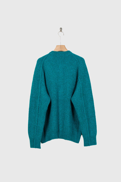 CREW-NECK KNIT CARDIGAN