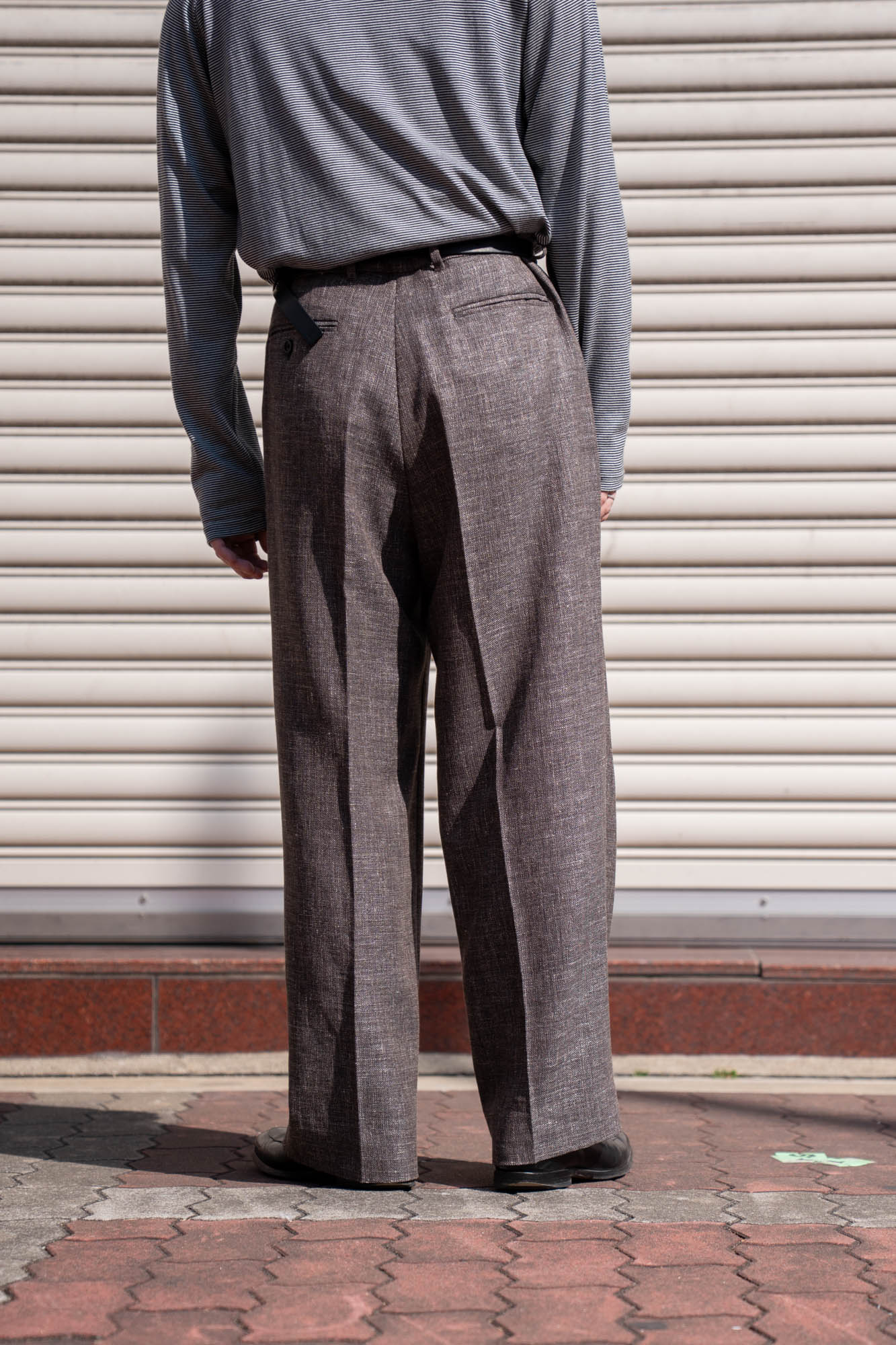 WOOL LINEN 1TUCK SLACKS – sign | サイン