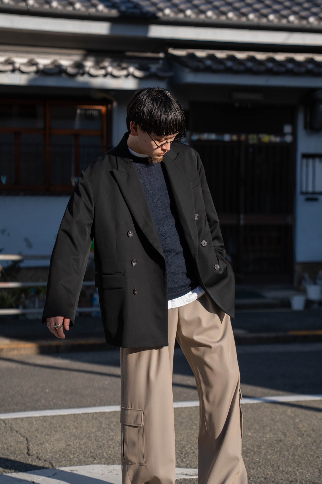 OVERSIZED DOUBLE BREASTED JACKET(ST.1411)