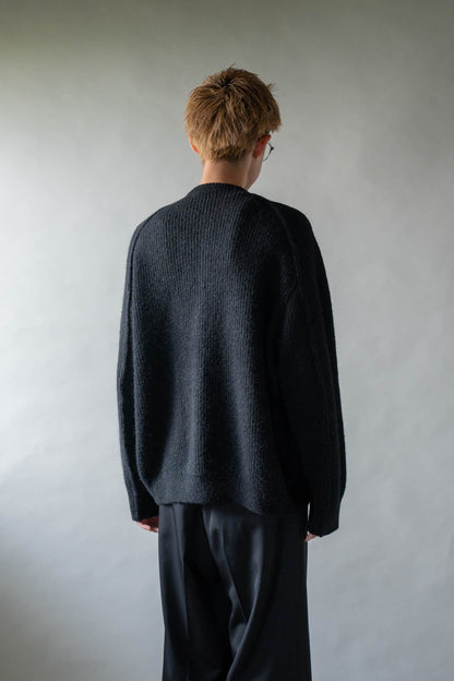 CREW-NECK KNIT CARDIGAN