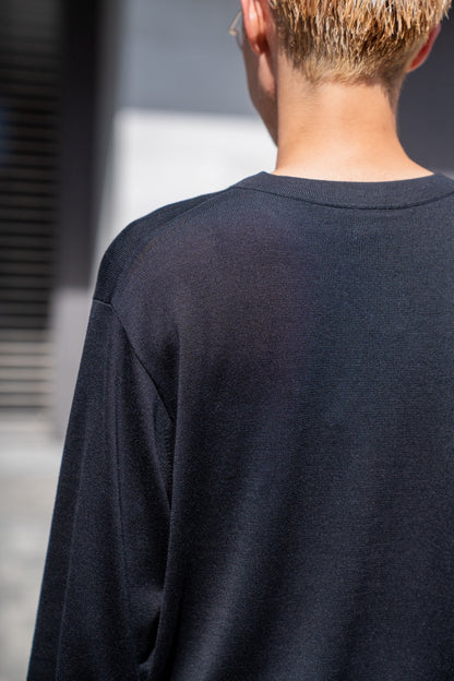 SILK HENLEY NECK PULL OVER / SLPO
