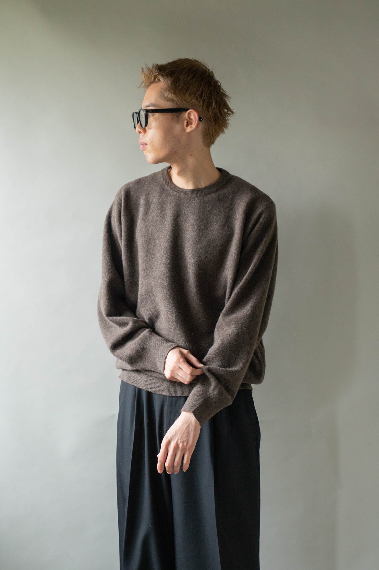 EXTRA FINE WOOL KNIT CREW NECK LS(ST.1634)