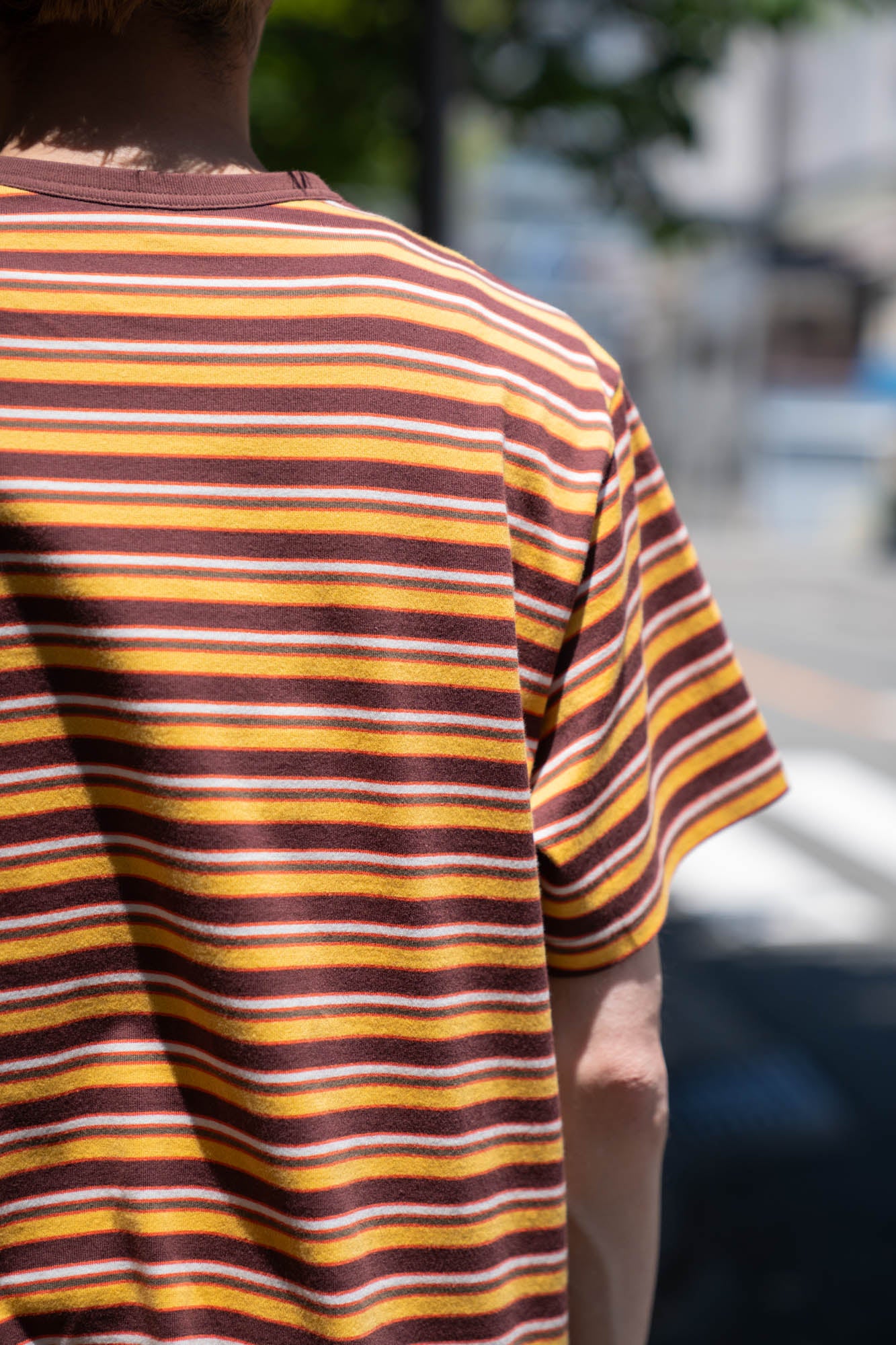 Hand-Embroidered Stripe T-Shirt