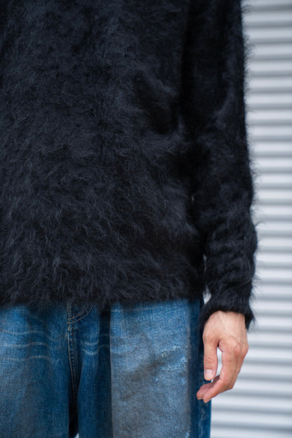 CASHMERE SHAGGY KNIT CREW NECK LS(ST.1307)