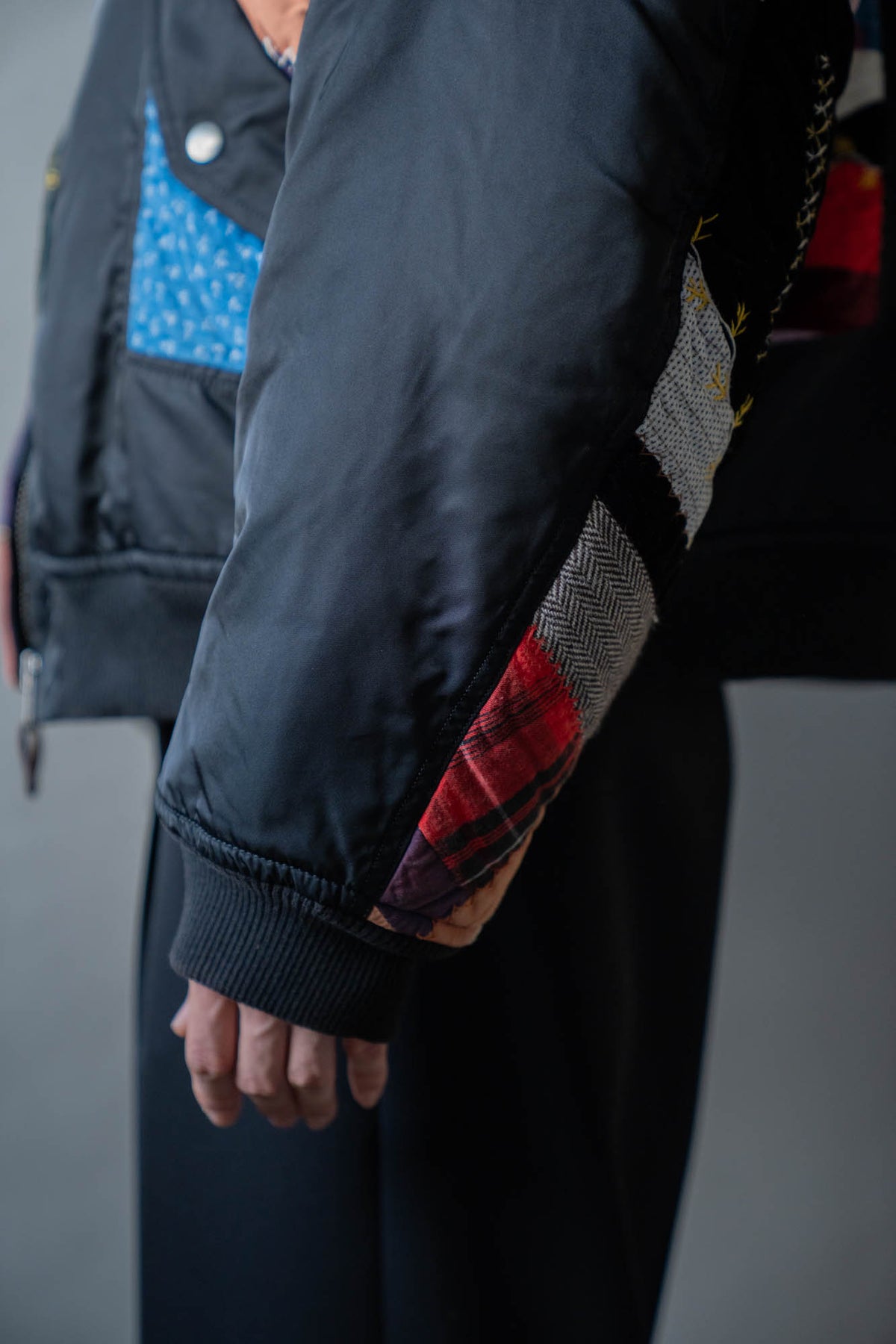 Quilt bomber jacket