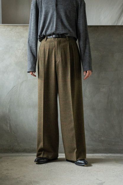 BRITISH TWEED LONG WIDE TROUSERS(ST.1605)