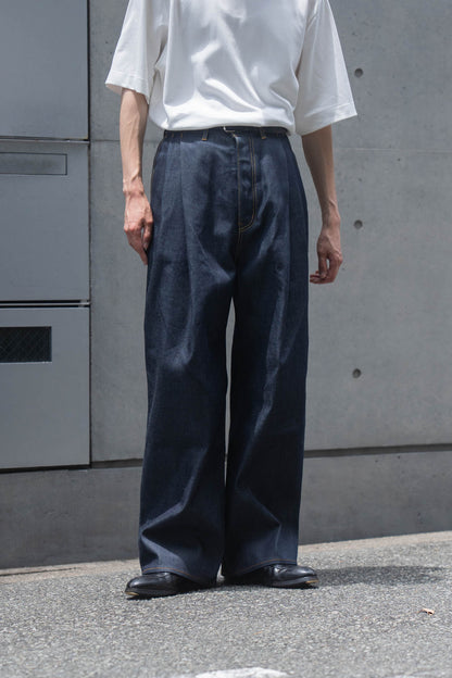 2TUCK WIDE DENIM PANTS -ENTASIS Mk-Ⅲ-