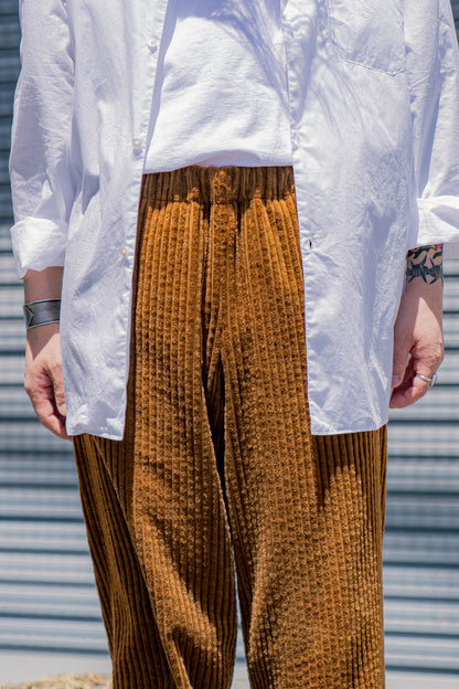 Cotton Corduroy Wide-leg Drawstring Trouser