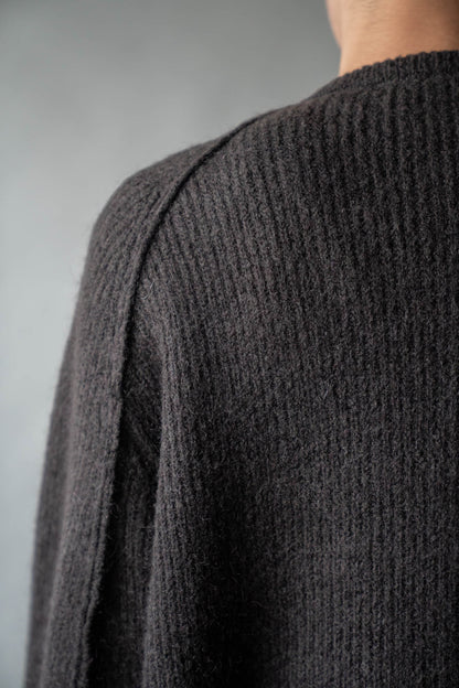 CREW-NECK KNIT CARDIGAN