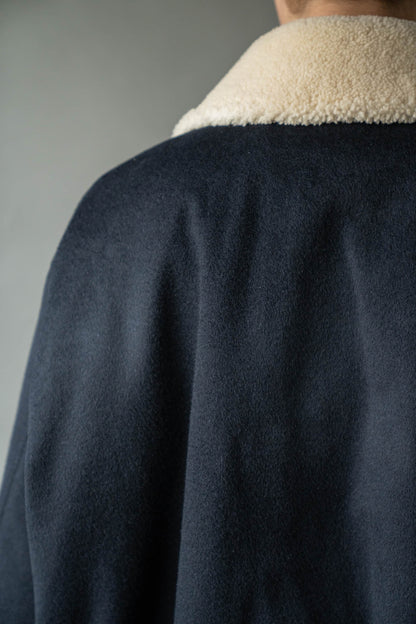 MOUTON COLLAR WOOL CASHMERE PADDED JACKET(ST.1546)