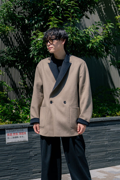 REVERSIBLE PEAK LAPEL JACKET