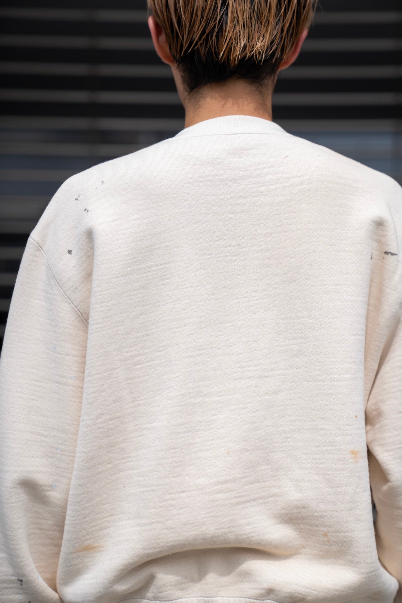 Vintage-effect sweat cardigan