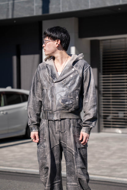 CRACKING COATED RIDERS PARKA .15