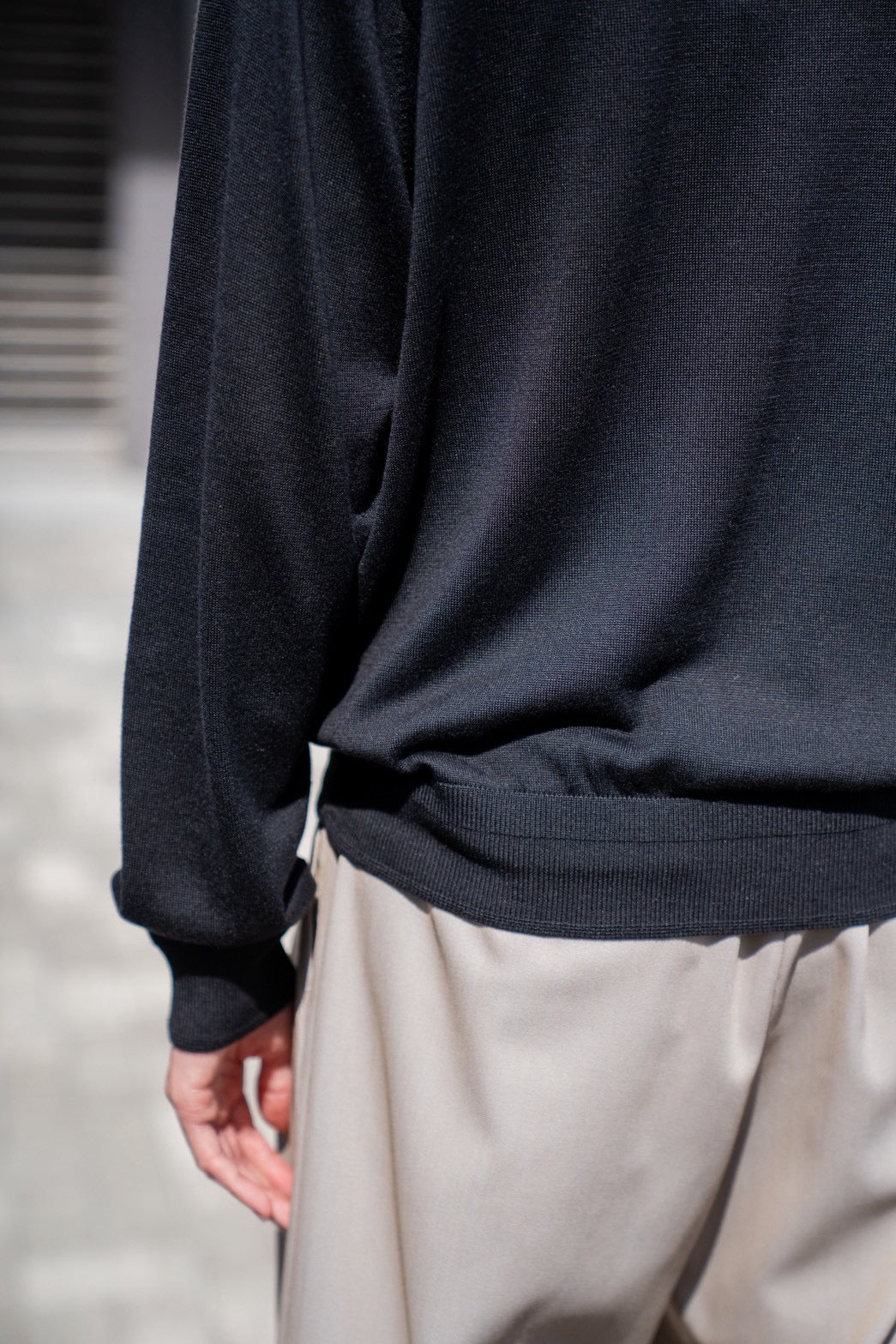 SILK HENLEY NECK PULL OVER / SLPO