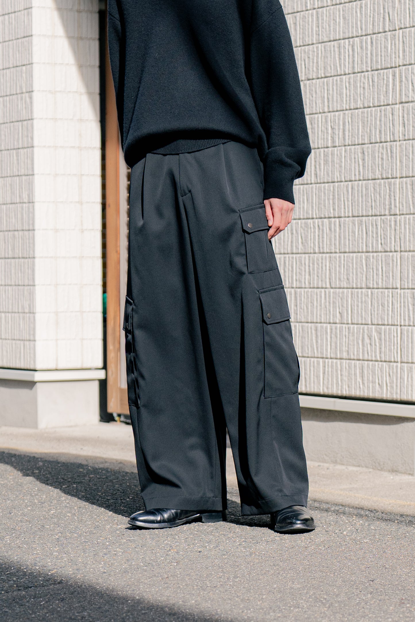 CARGO POCKET WIDE EASY TROUSERS