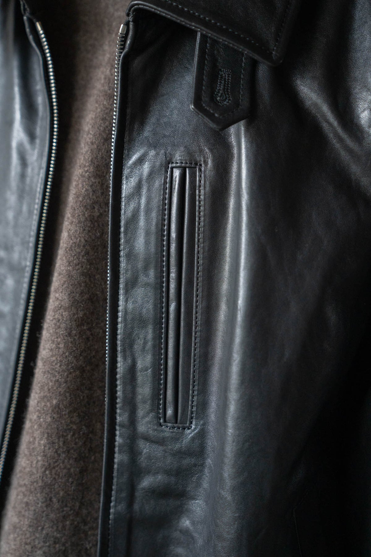 CALF ZIP SHORT JACKET(ST.1550)