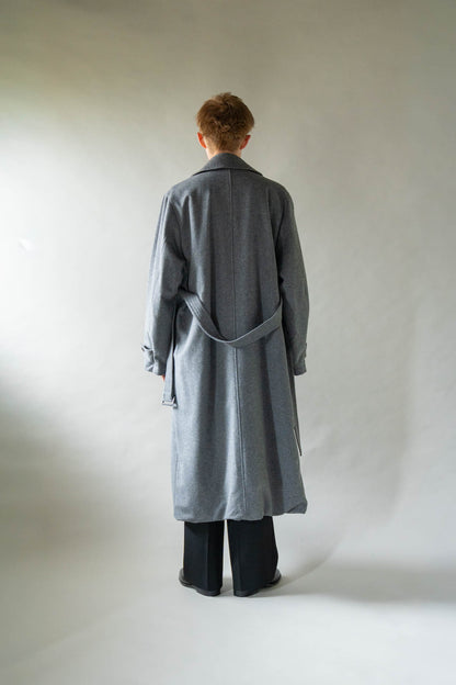 WOOL CASHMERE LAYERED COMBINATION COAT(ST.1539)