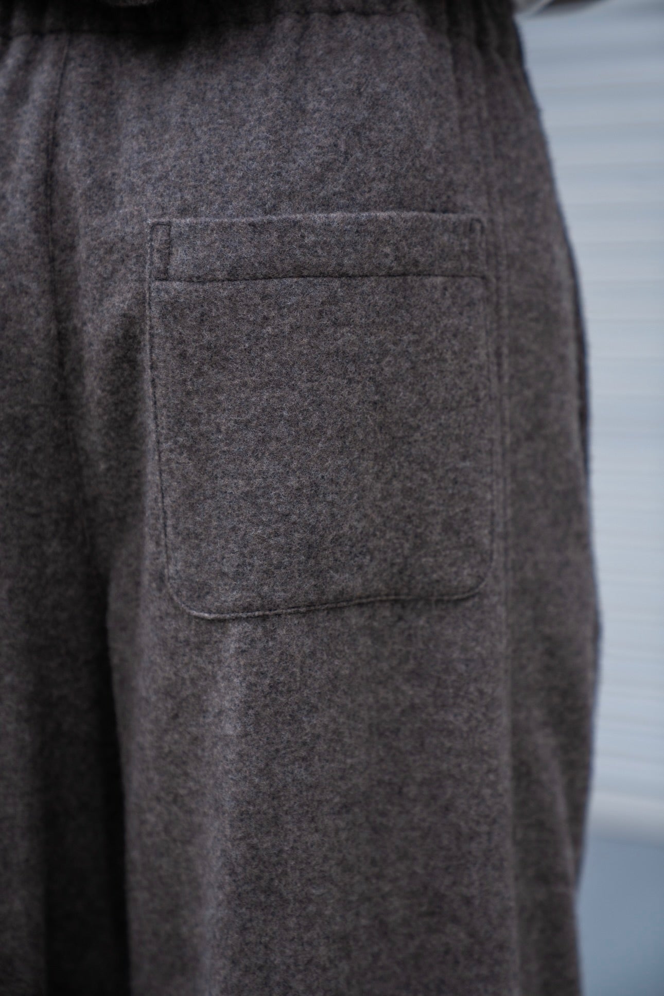 WOOL/CASHMERE FLEECE EASY TWIST TROUSERS(ST.1270)