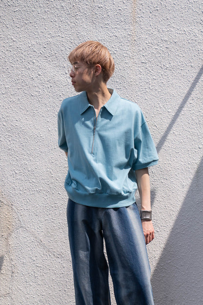 HALF ZIP JERSEY SHORT SLEEVE