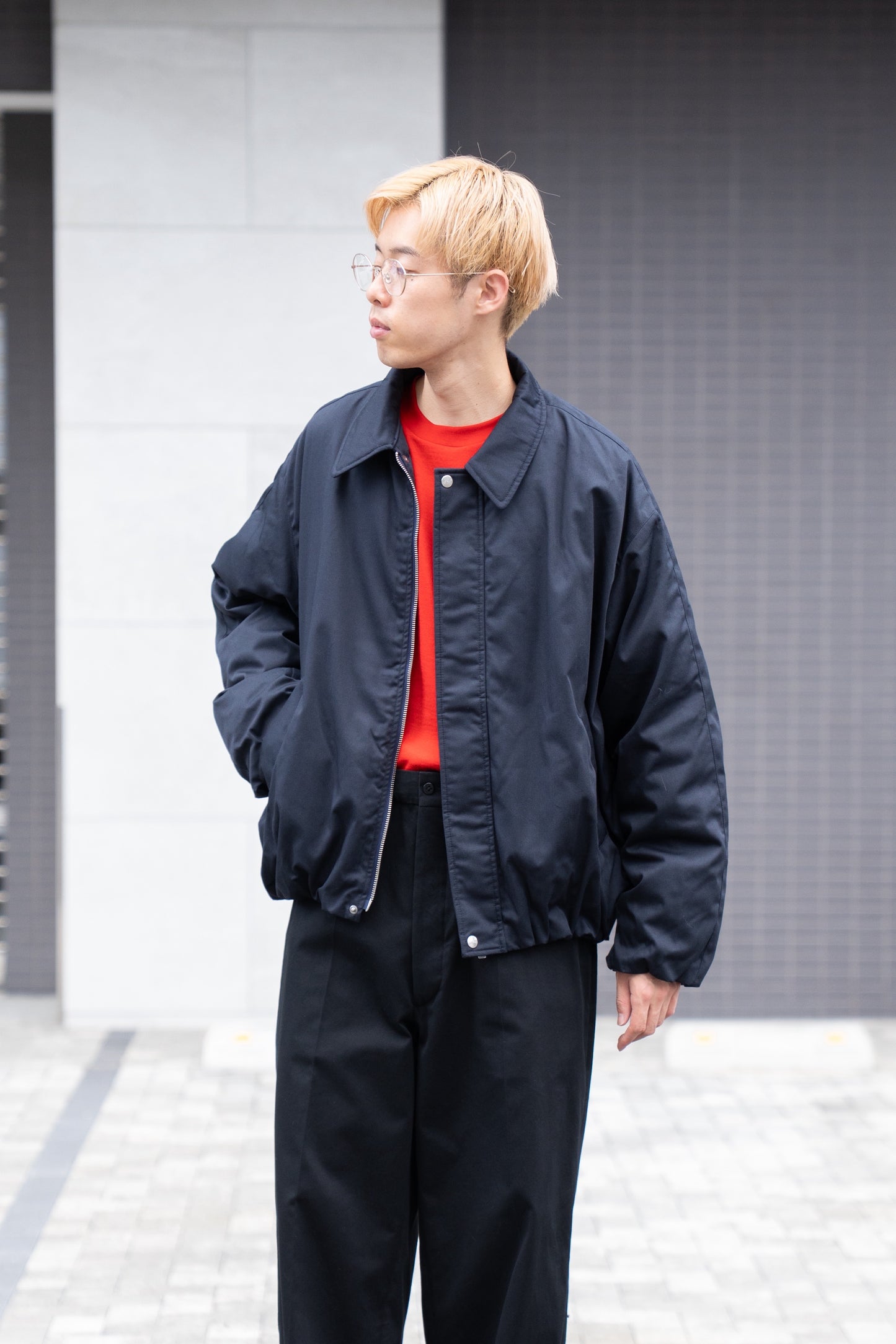 WIDE SQUARE ZIP UP DOWN JACKET