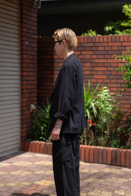 Silk/Cotton Nep Cardigan Jacket