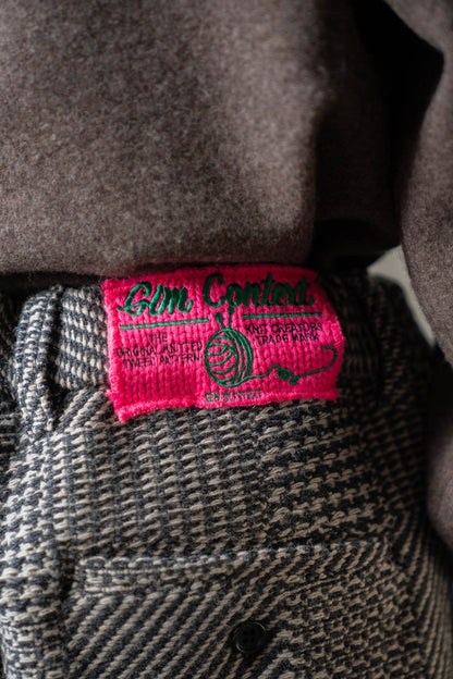Knitted Tweed Check Trousers
