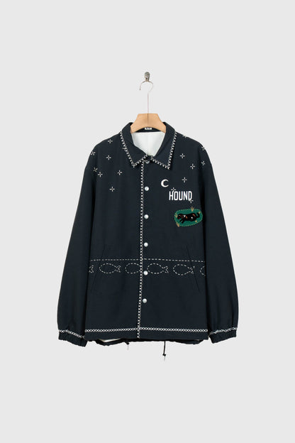 Cross-stitch coach jacket
