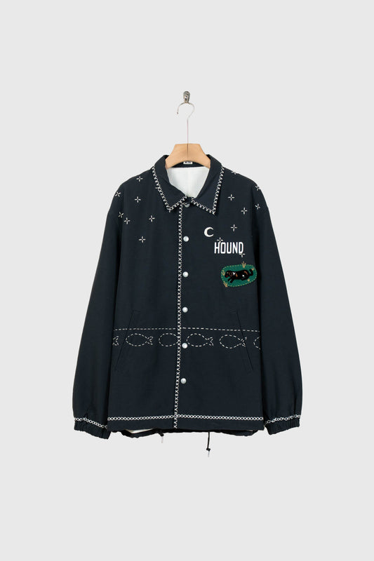 Cross-stitch coach jacket