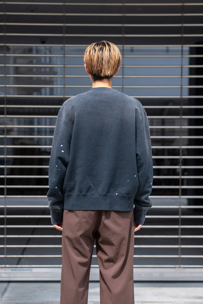 Vintage-effect sweat cardigan