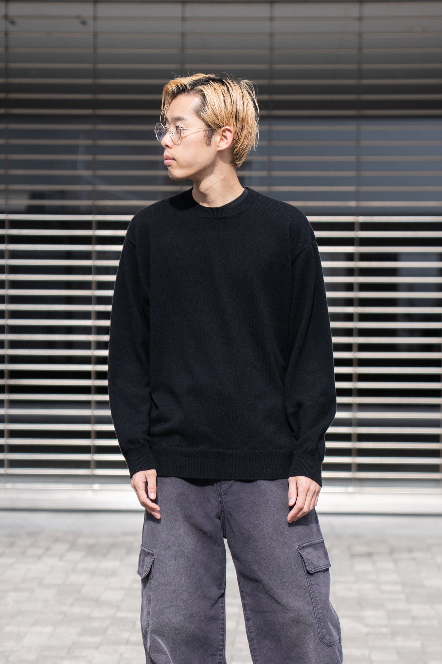 RIGID CASHMERE GARMENT DYED SWEATER P/O