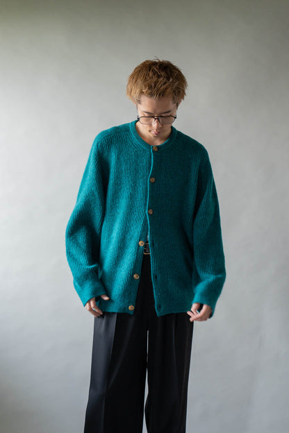 CREW-NECK KNIT CARDIGAN