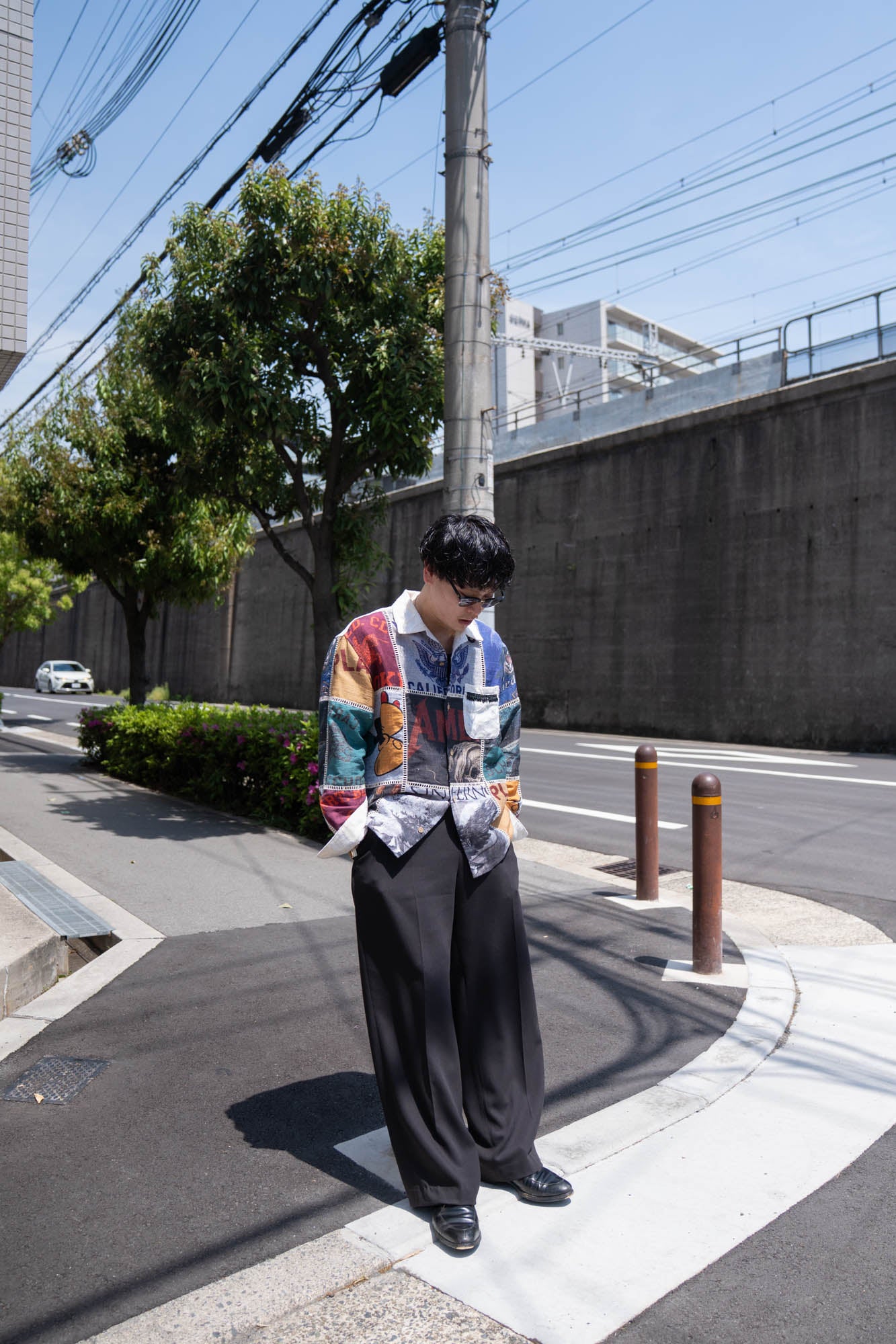Patchworked Silk Shirt