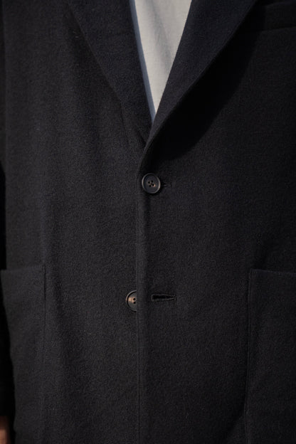 WOOL/CASHMERE FLEECE SINGLE BREASTED JACKET(ST.1268)