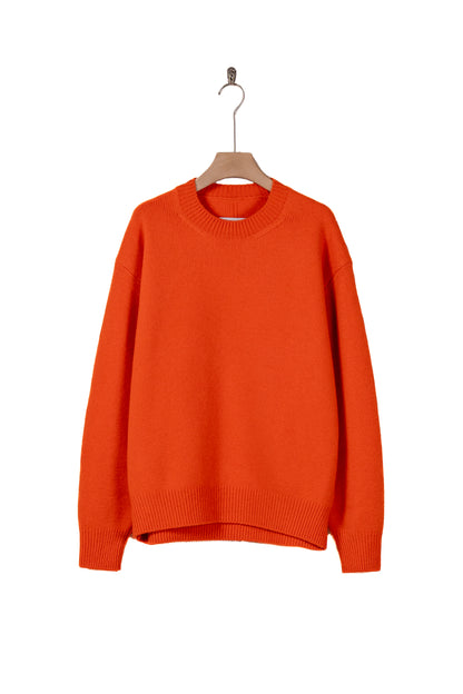 EXTRA FINE WOOL WARM KNIT CREW NECK LS