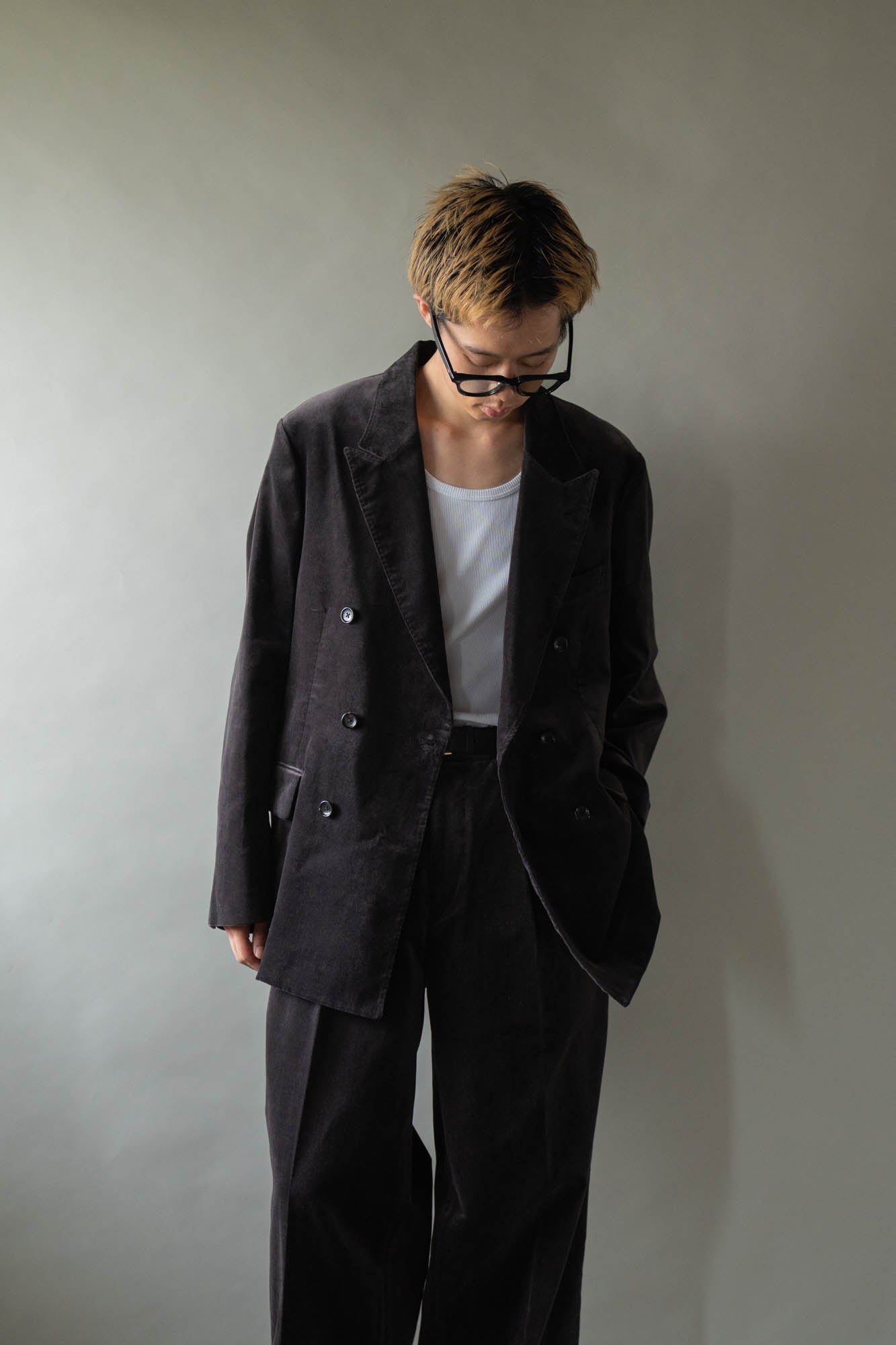 Fade Velvet Double-breasted Jacket