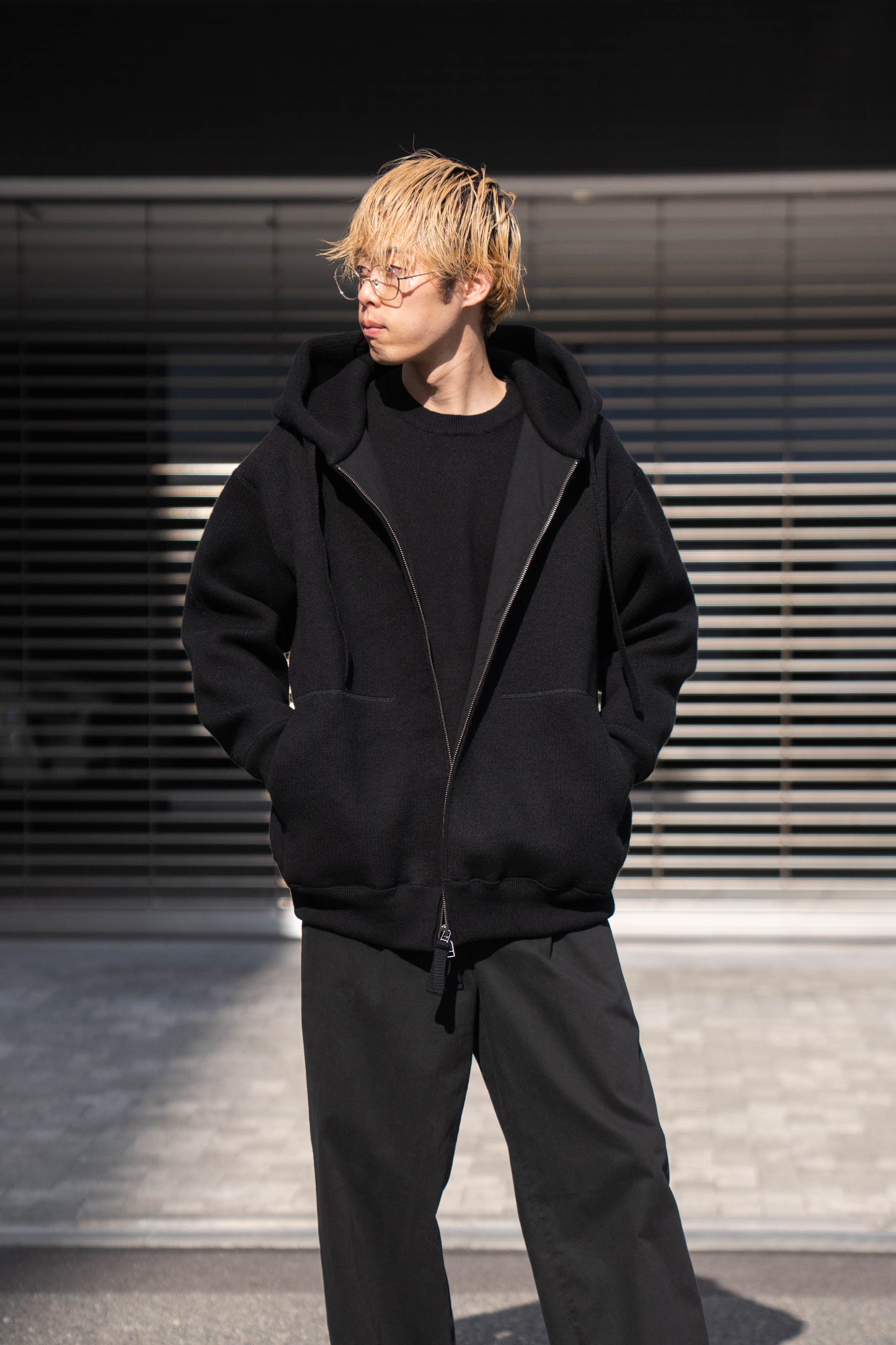 WOOL SWEAT ZIP HOODIE