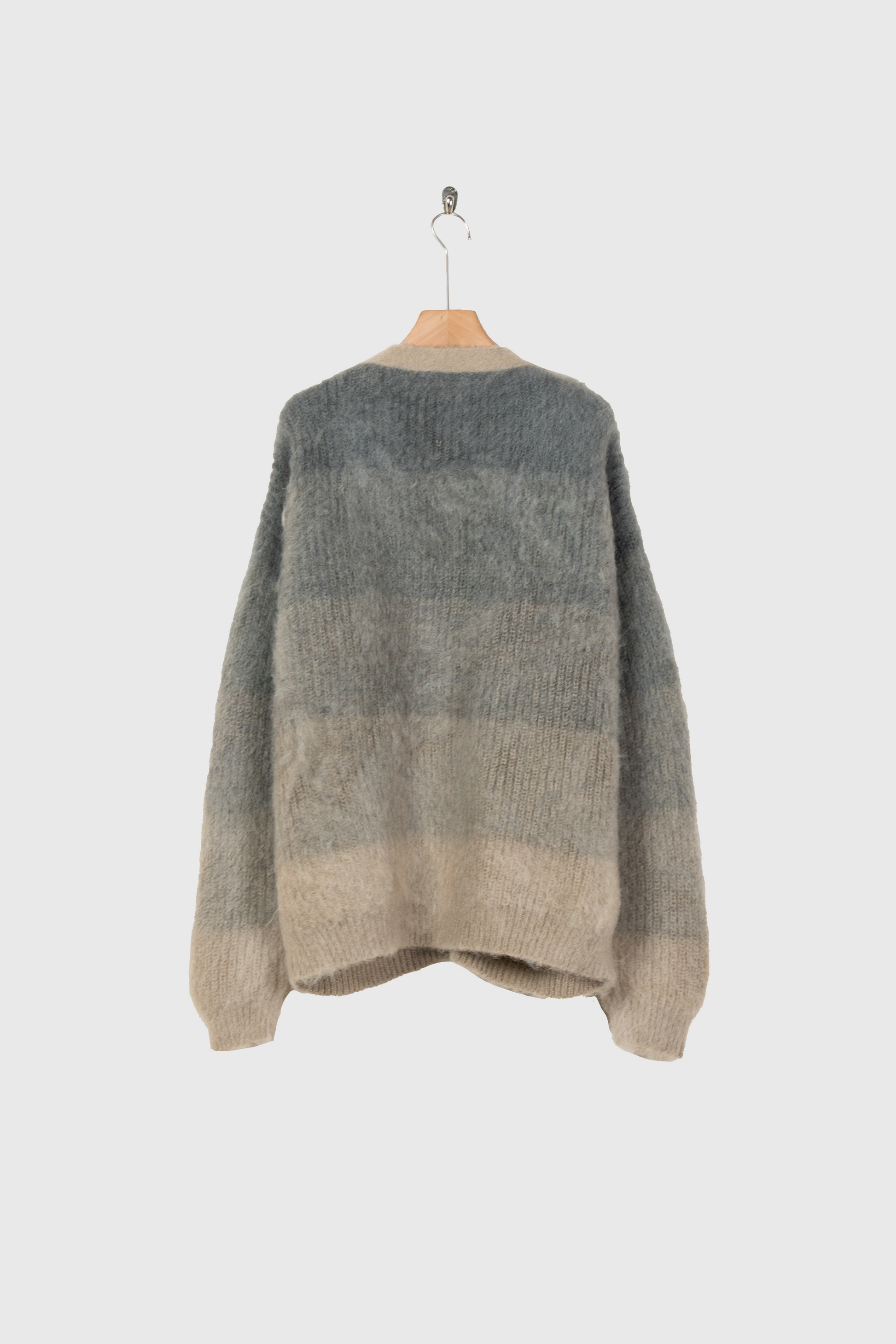 MOHAIR GRADATION BORDER CARDIGAN – sign | サイン