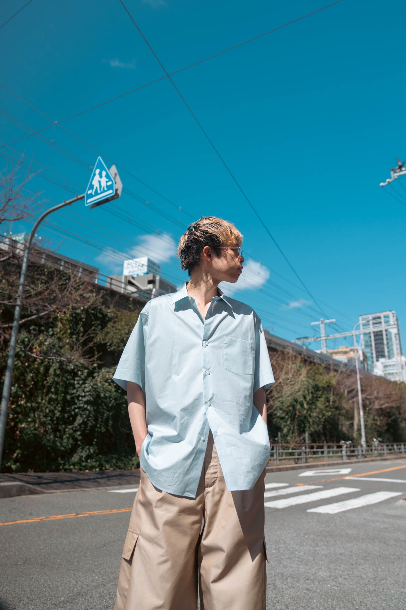 SUVIN COTTON OVERSIZED SS SHIRT(ST.1497)