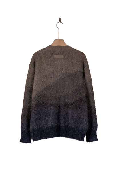 GRADATION MOHAIR KNIT CARDIGAN