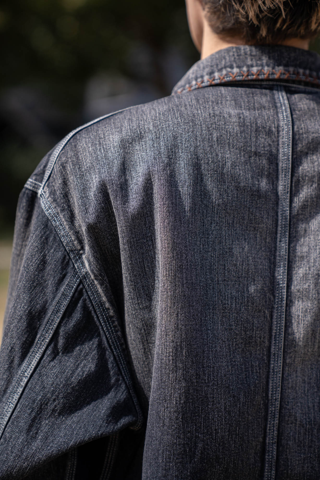 Hand-Embroidered Denim Coverall