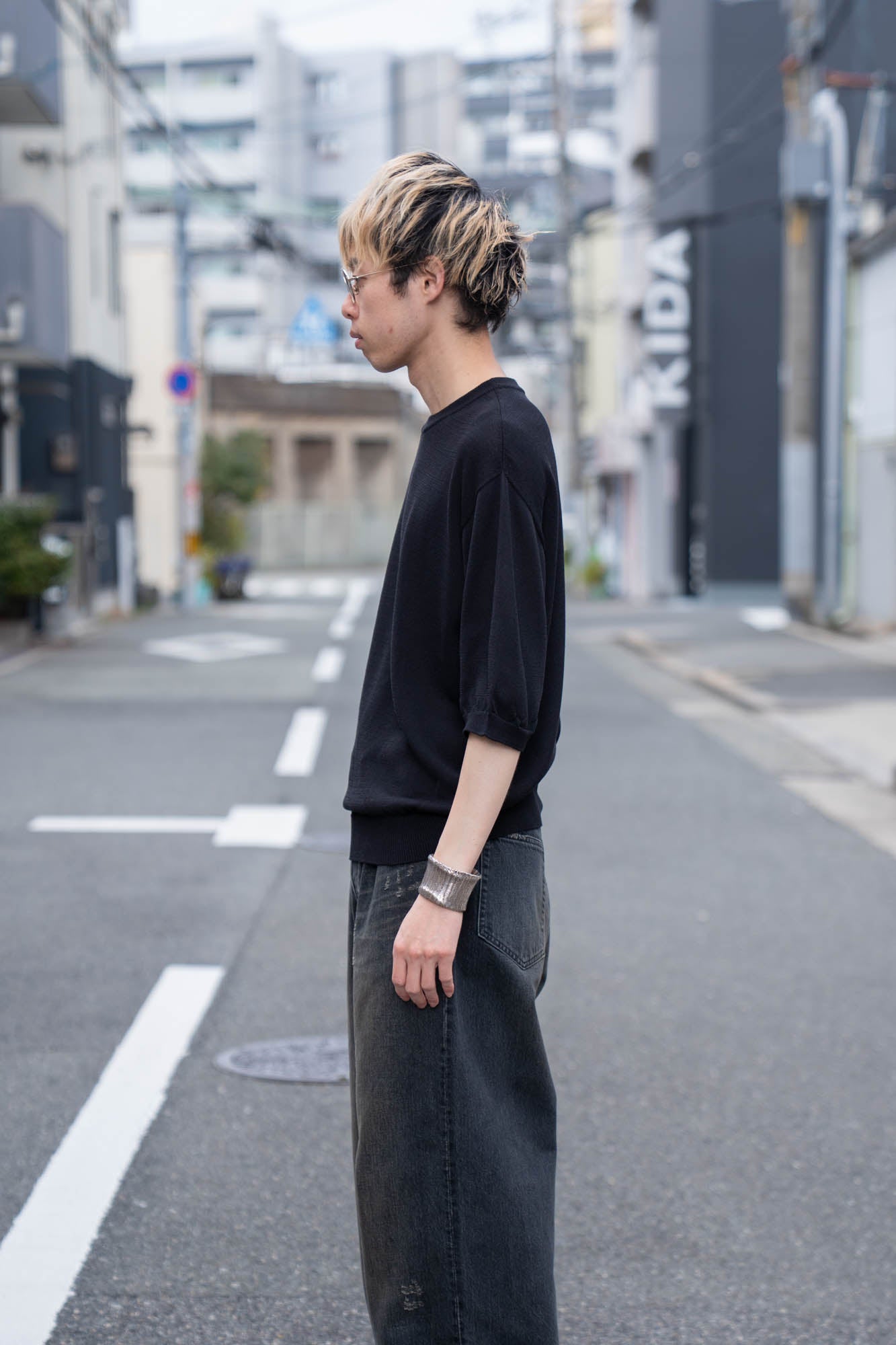 Wide knit T-Shirt
