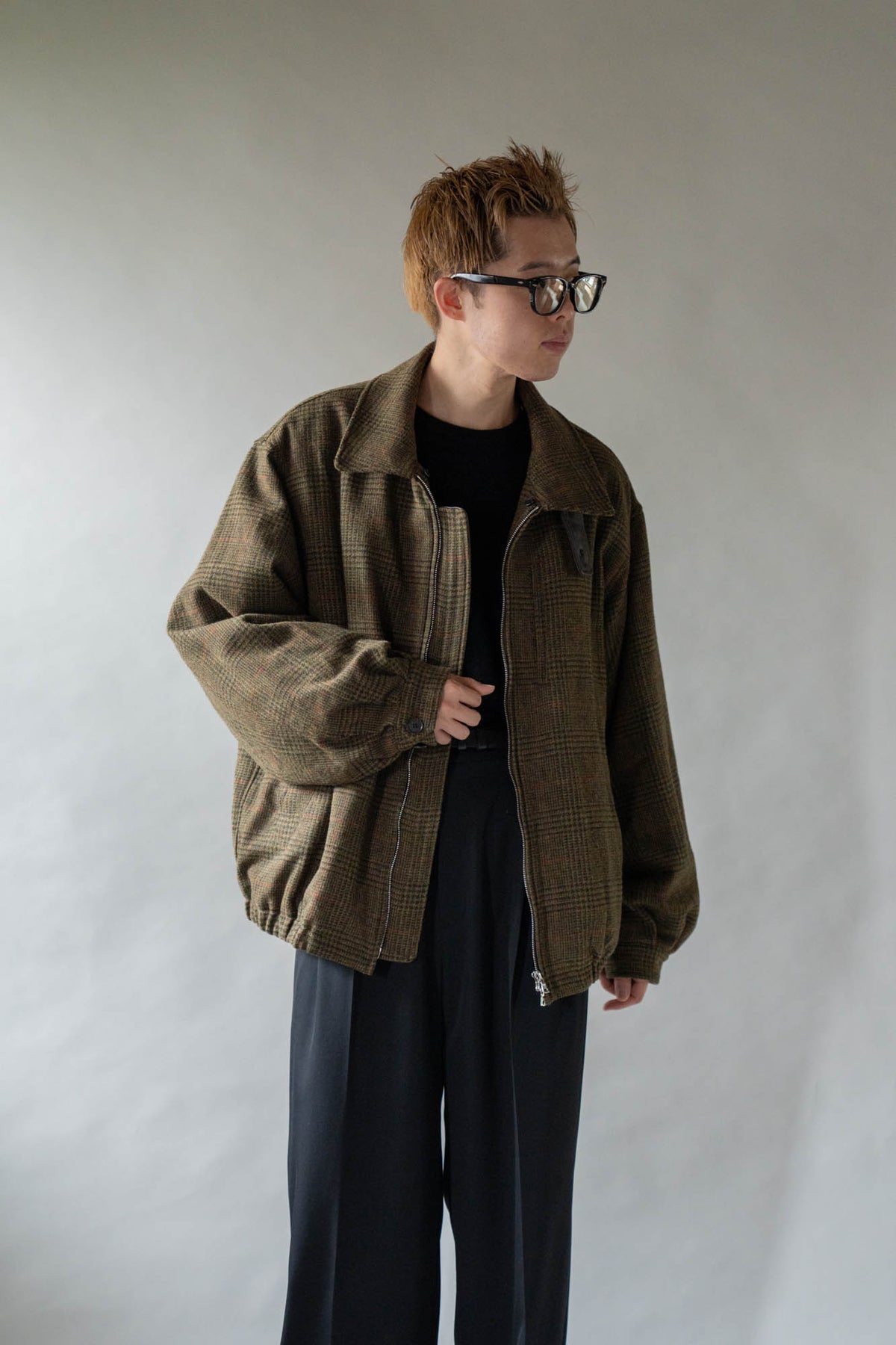 DETATCHABLE COLLAR BRITISH TWEED JACKET(ST.1577)