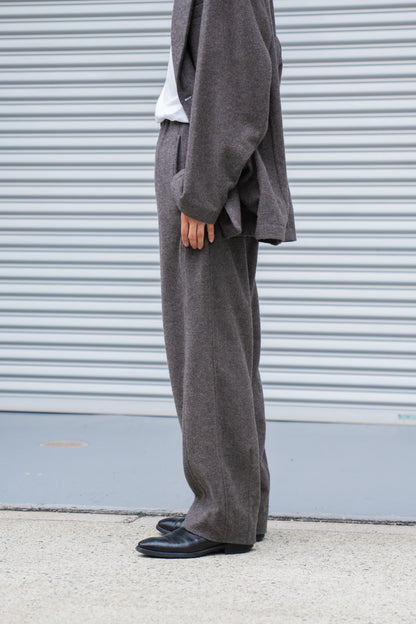 WOOL/CASHMERE FLEECE EASY TWIST TROUSERS(ST.1270)