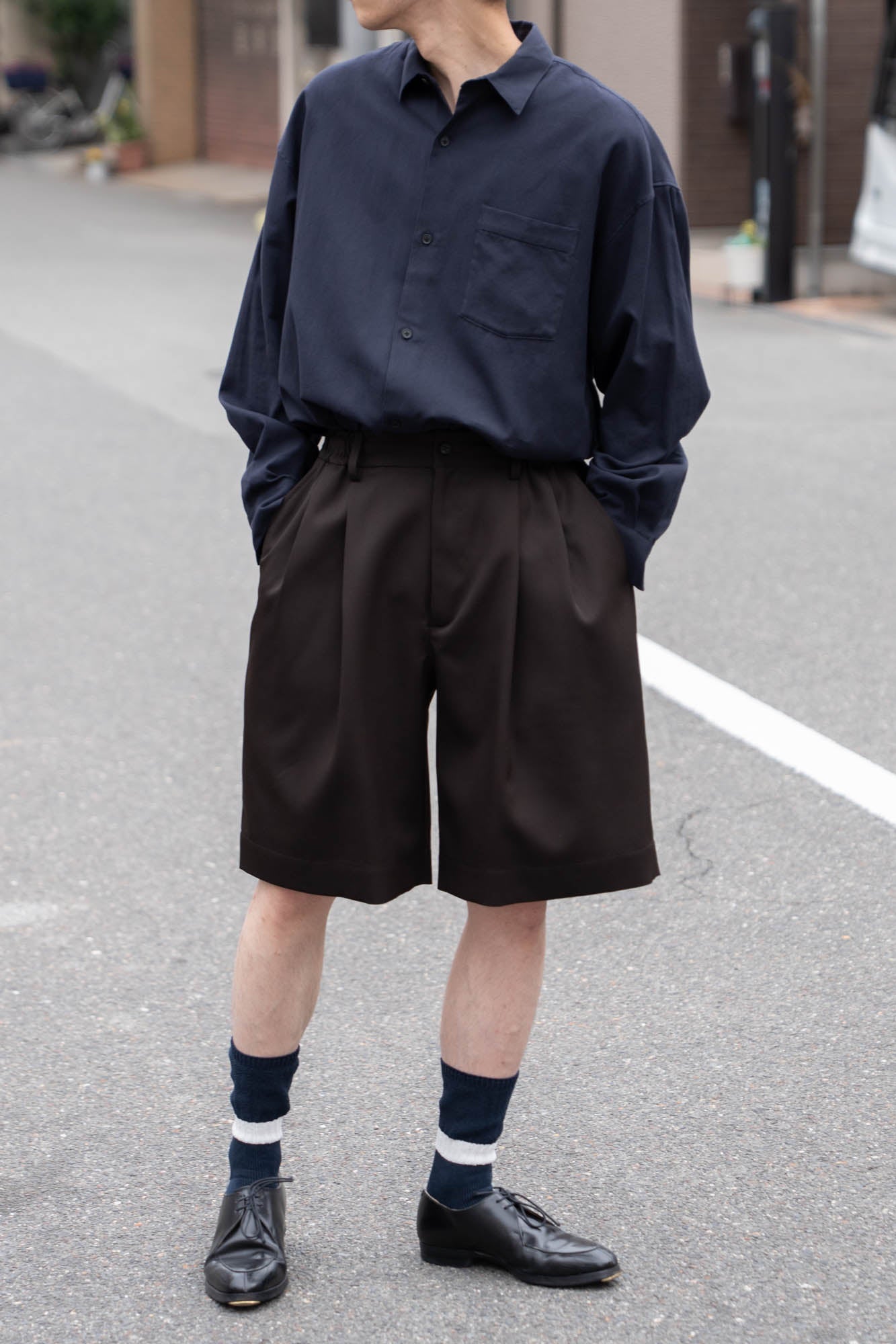 WIDE EASY SHORT TROUSERS(ST.1435)