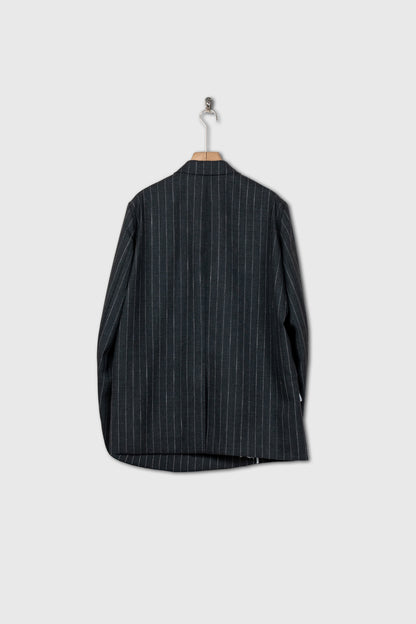 Double-Breasted Jacket in Wool Pinstripe