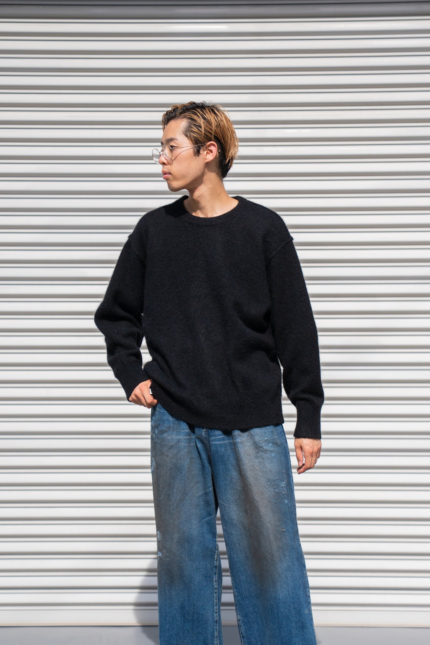WOOL/ALPACA KNIT CREW NECK LS(ST.1294)