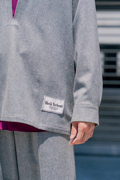 WOOL FRANNEL SKIPPER SHIRT