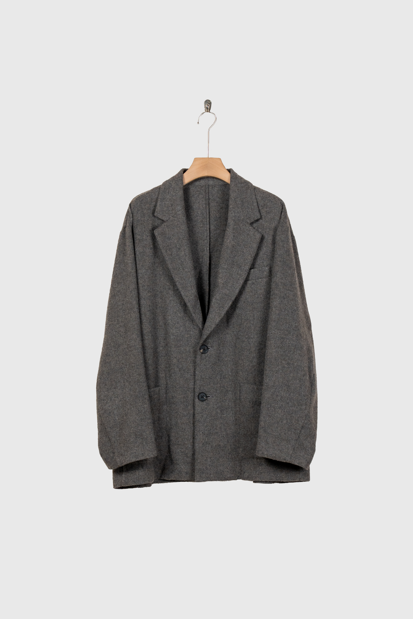 WOOL/CASHMERE FLEECE SINGLE BREASTED JACKET(ST.1268)