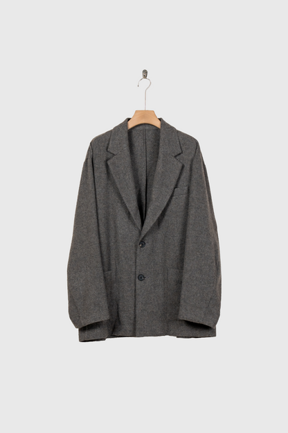 WOOL/CASHMERE FLEECE SINGLE BREASTED JACKET(ST.1268)