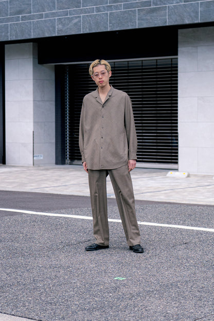 OVERSHIRT WITH NOTCHED LAPEL IN WOOL TROPICAL